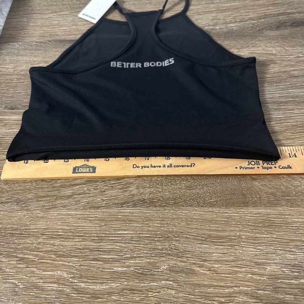 Better Bodies Crop Top Halter S Black Gym Fitness Tank Athleisure NWT - Picture 5 of 7
